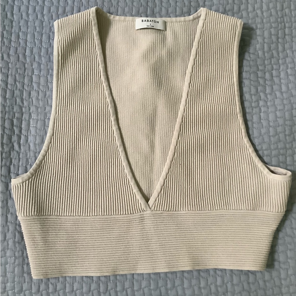 Babaton cropped sweater top